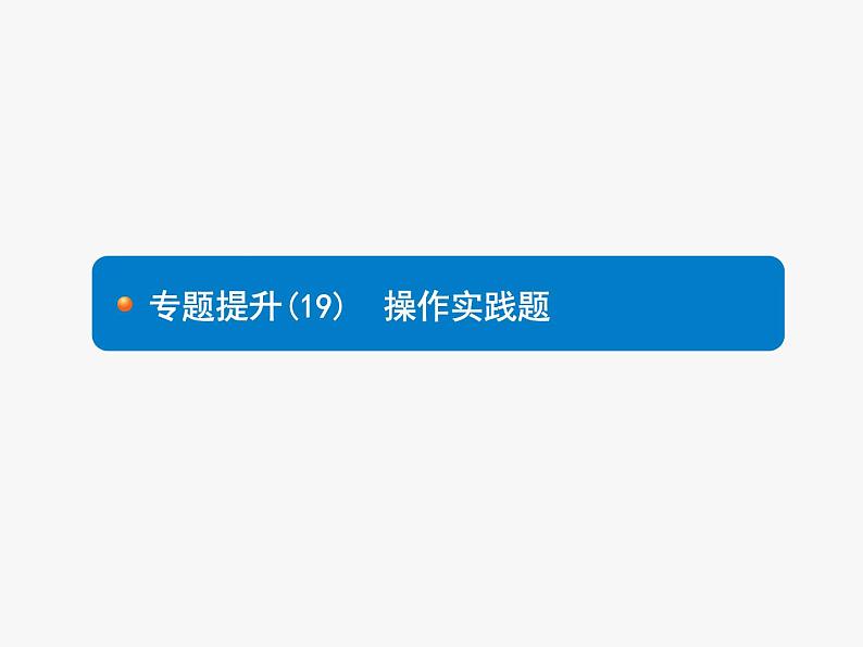 专题提升(19) 操作实践题课件PPT01