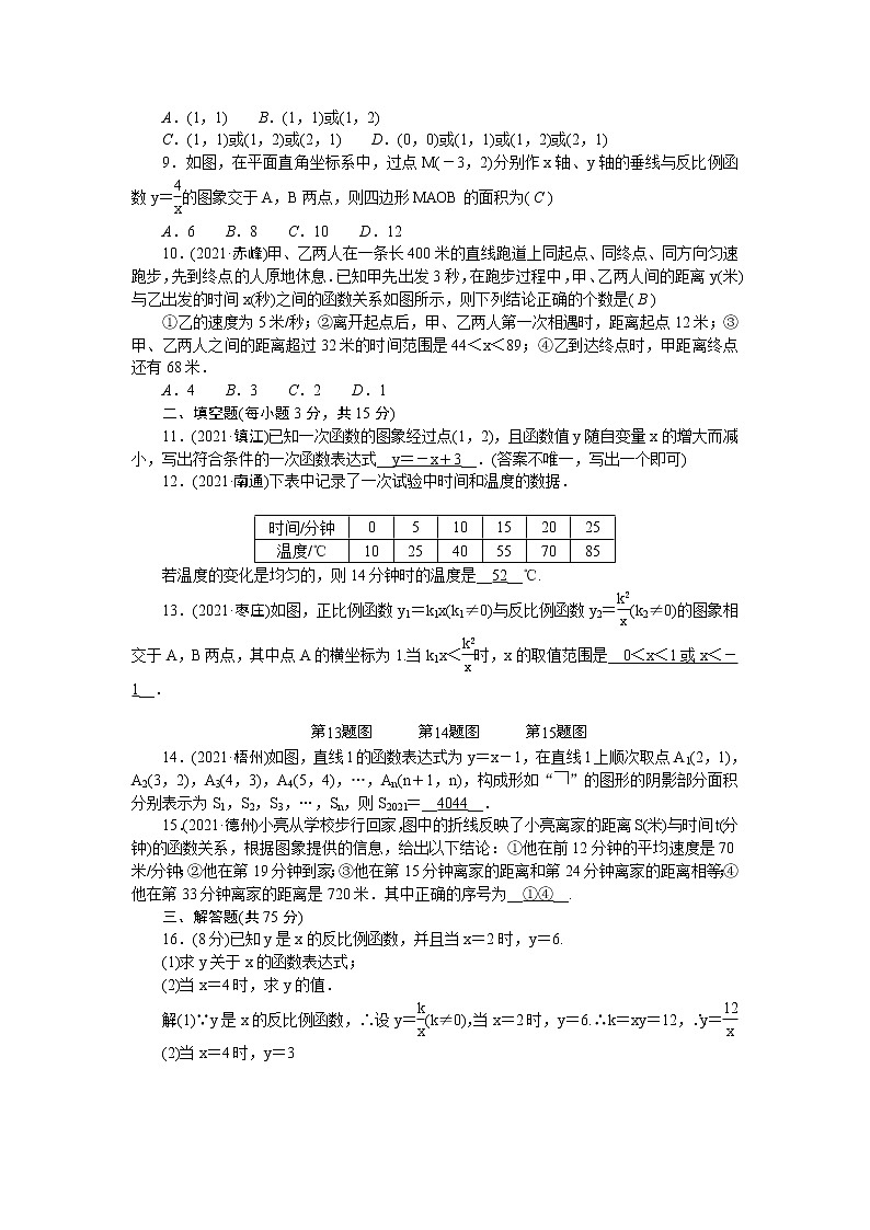 华师大版八年级下册数学——第17章检测题第2页