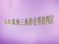 八年级数学上册2.8+直角三角形全等的判定课件