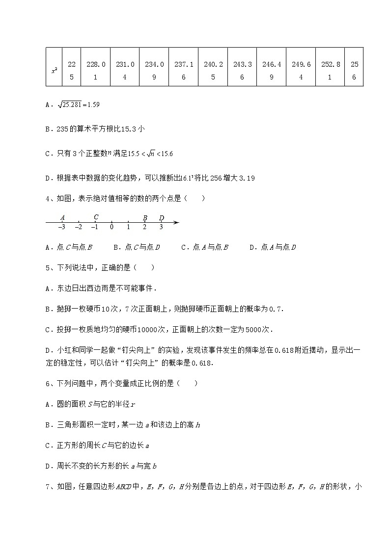 【历年真题】2022年贵州省铜仁市中考数学模拟定向训练 B卷(含答案及解析)02