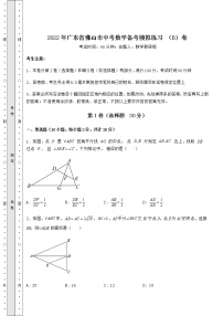 【难点解析】2022年广东省佛山市中考数学备考模拟练习 （B）卷（含答案详解）