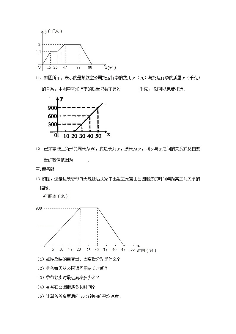 专题12  变量之间的关系-七年级数学下册 知识讲解+练习(基础和提高)(北师大版)03
