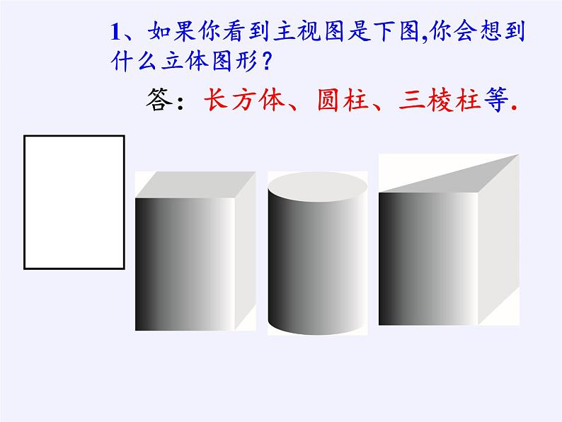 华东师大版数学七年级上册 4.2.2 由视图到立体图形 课件第4页