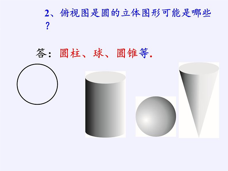 华东师大版数学七年级上册 4.2.2 由视图到立体图形 课件第5页