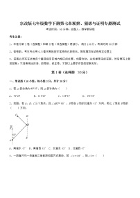 初中数学北京课改版七年级下册第七章  观察、猜想与证明综合与测试同步练习题