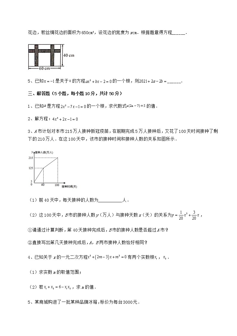 2021-2022学年最新京改版八年级数学下册第十六章一元二次方程难点解析试题(无超纲)第3页