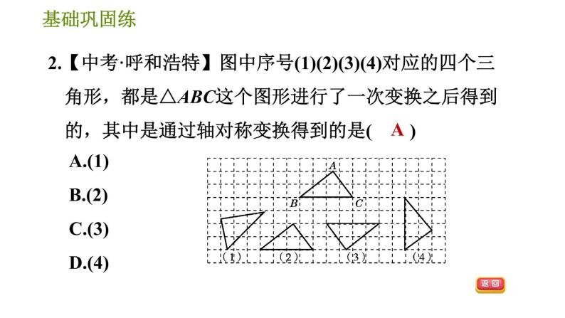 华师版七年级下册数学 第10章 10.1.3. 画轴对称图形 习题课件05