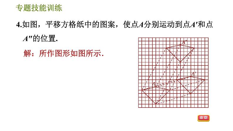 华师版七年级下册数学 第10章 专题技能训练(八) 训练 图形变换的四种作图 习题课件第7页