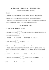 冀教版七年级下册第六章   二元一次方程组综合与测试单元测试练习题