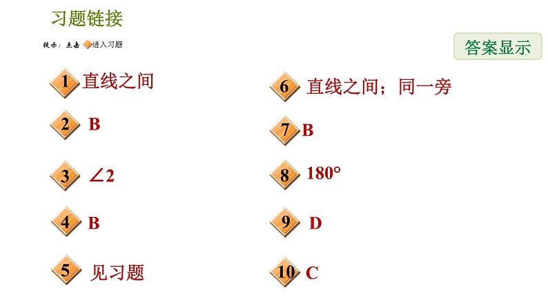 北师版七年级下册数学 第2章 2.2.2 用“内错角、同旁内角”判定平行线 习题课件第2页