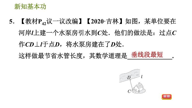 北师版七年级下册数学 第2章 2.1.3 垂线段及其性质 习题课件第8页