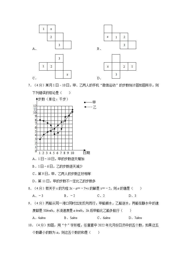 2021-2022学年重庆市南岸区七年级(上)期末数学试卷 解析版02