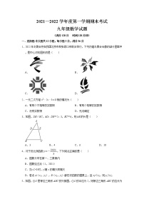 山东省滨州市滨城区2021-2022学年九年级上学期期末数学试题