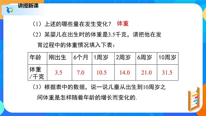 3.1用表格表示的变量间关系(课件)-七年级数学下册同步(北师大版)第5页