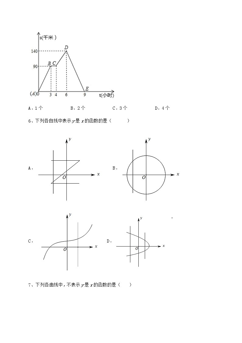 2021-2022学年基础强化冀教版八年级数学下册第二十章函数专项练习练习题(无超纲)第3页