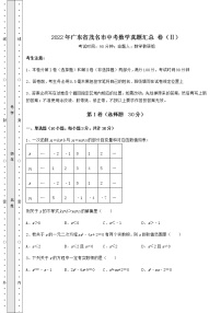 【真题汇编】2022年广东省茂名市中考数学真题汇总 卷（Ⅱ）（含答案解析）