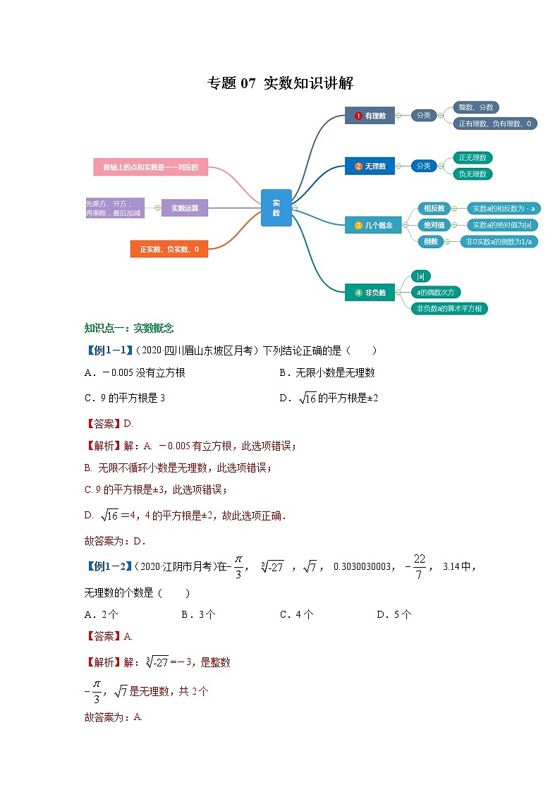 专题07 实数知识讲解(解析版)第1页