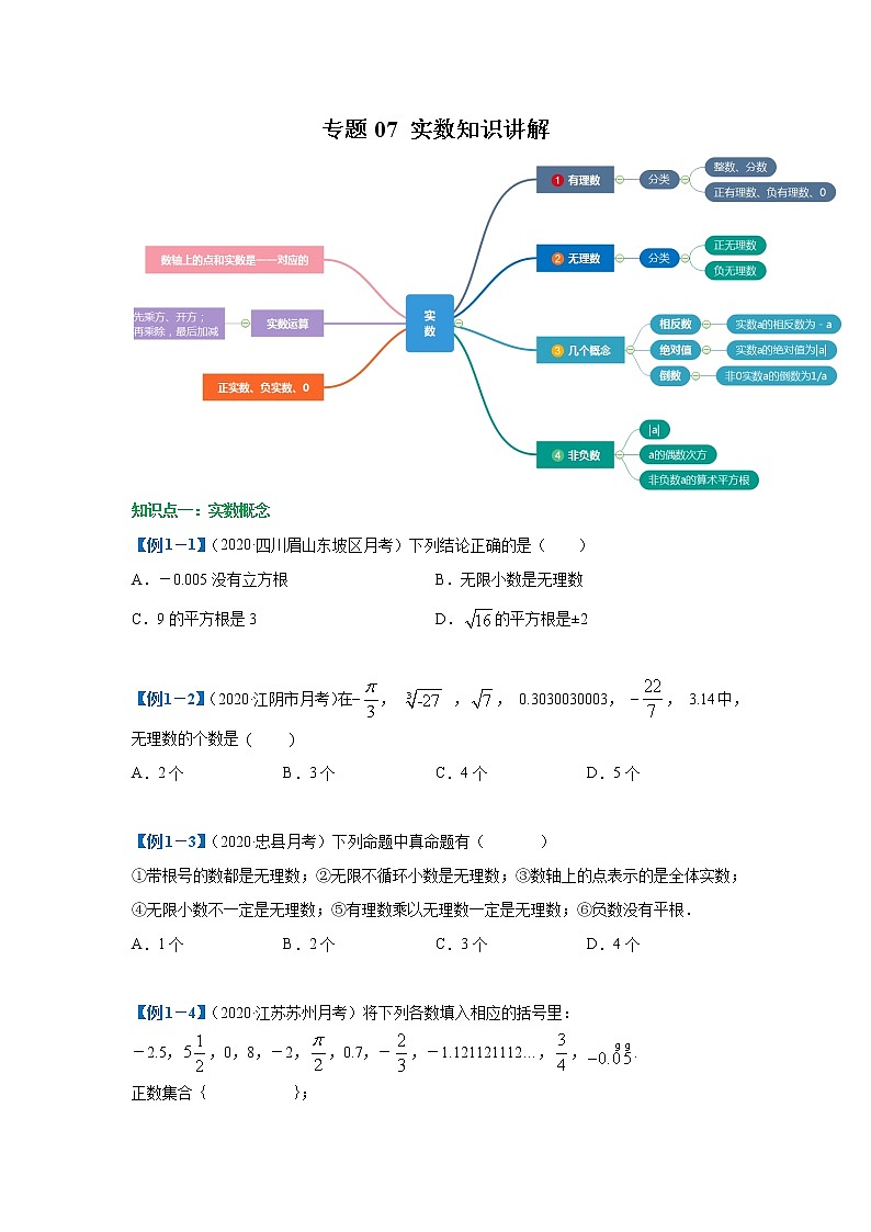 专题07 实数知识讲解(原卷版)第1页