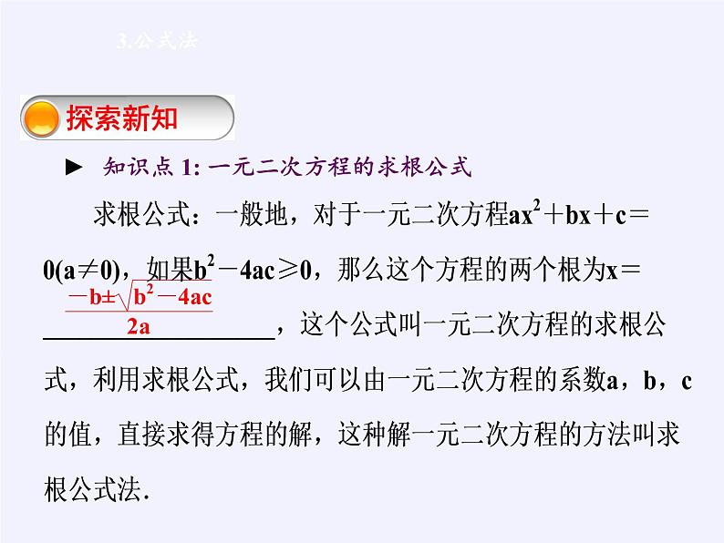 华东师大版数学九年级上册 22.2.3 公式法(4)(课件)03