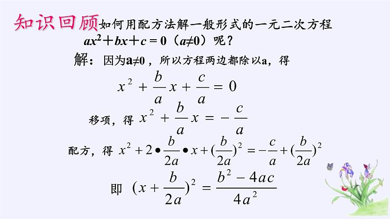 华东师大版数学九年级上册 22.2.3 公式法(1)(课件)03