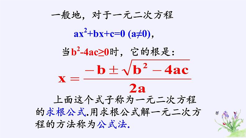 华东师大版数学九年级上册 22.2.3 公式法(1)(课件)07
