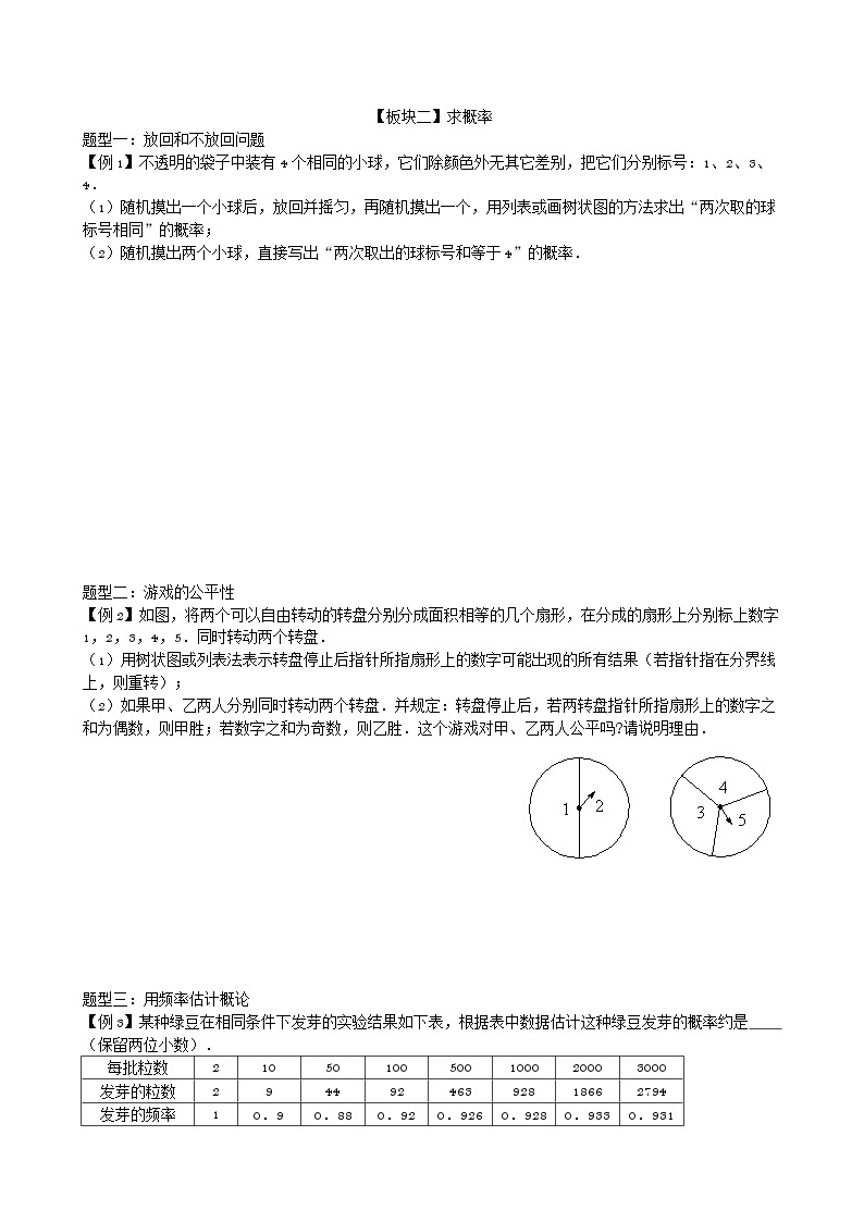 第18讲  概率-讲义2021-2022学年人教版九年级数学上册学案03