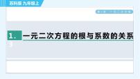 苏科版九年级上册1.3 一元二次方程的根与系数的关系习题ppt课件