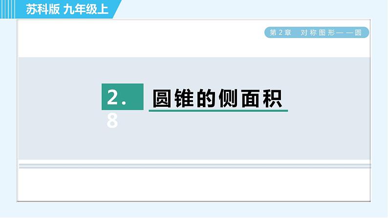 苏科版九年级上册数学 第2章 2.8 圆锥的侧面积 习题课件01