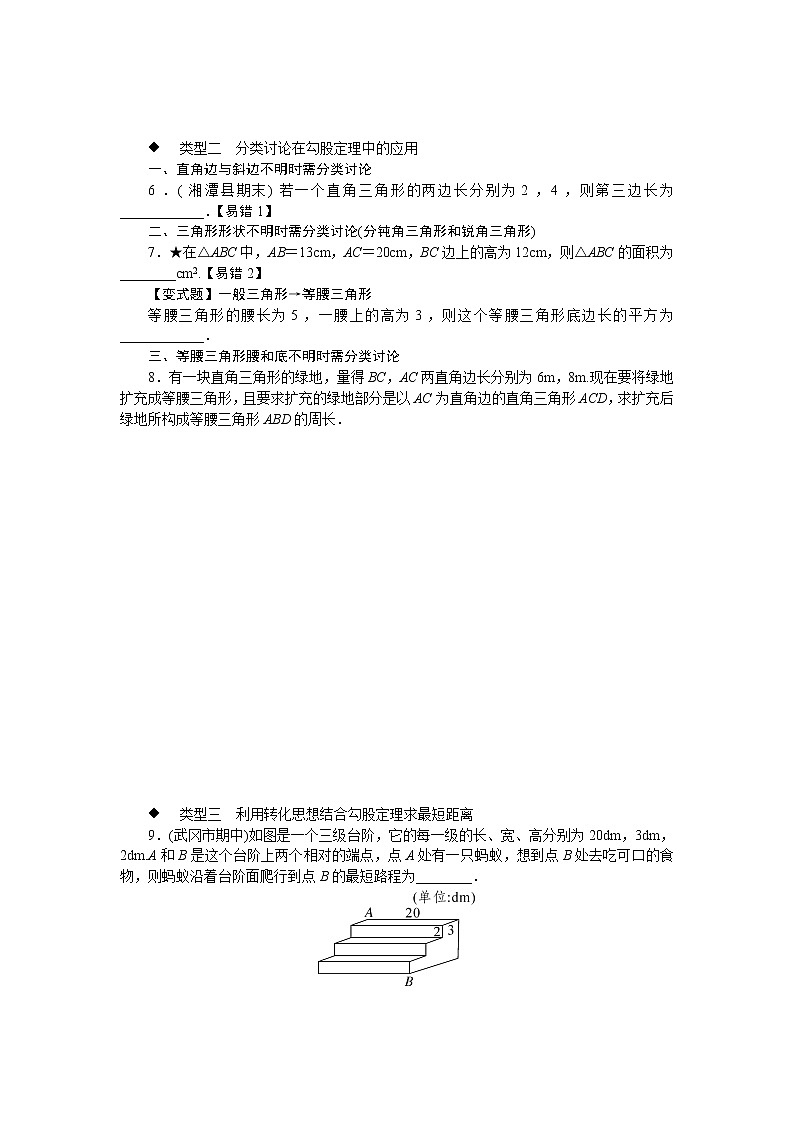 湘教版八下数学 思想方法专题:直角三角形中的思想方法第2页