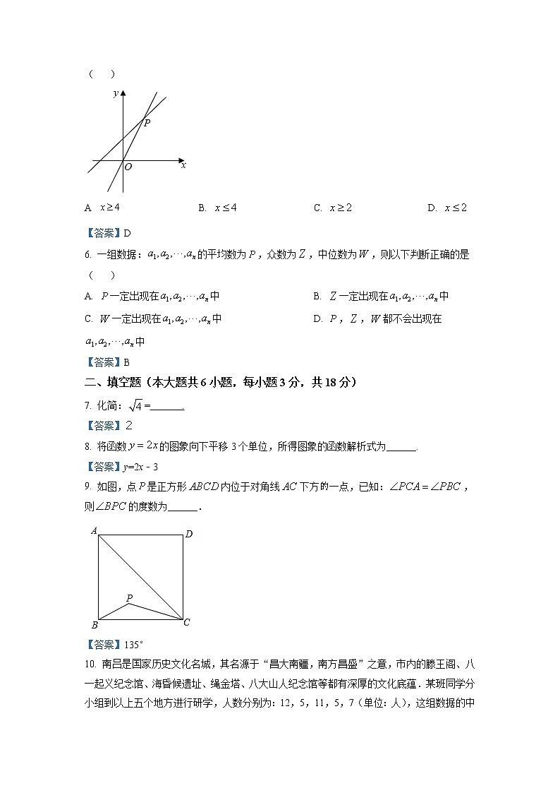 2021年江西省南昌市八年级下学期期末数学试题(含答案)第2页