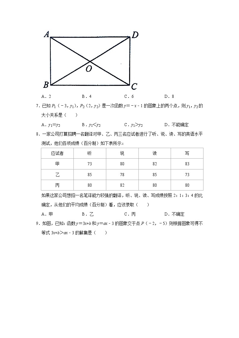 2020-2021学年四川省广元市苍溪县八年级(下)期末数学试卷第2页