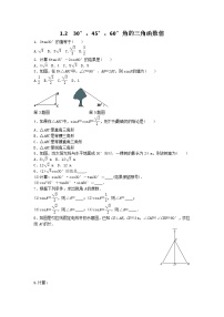初中数学北师大版九年级下册2 30°、45°、60°角的三角函数值课后练习题