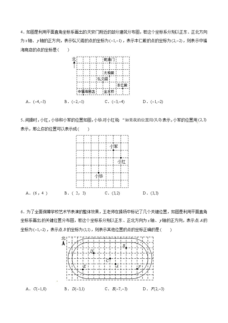 專(zhuān)題10 用坐標(biāo)表示位置（原卷版）第2頁(yè)