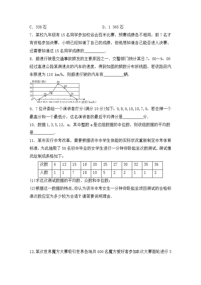 (通用版)中考数学总复习基础过关29《统计》作业过关卷(含答案)第2页