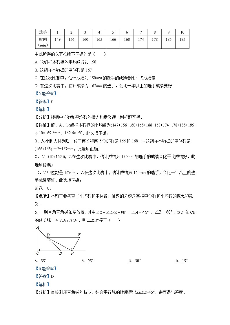 2020年辽宁省朝阳市中考一模数学试题(含解析)03