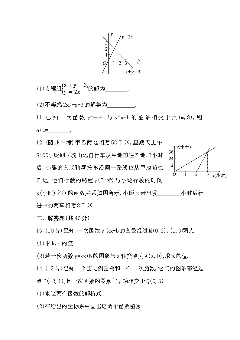 八年级数学下册知识点汇聚单元测试:第十九章(含详解)03