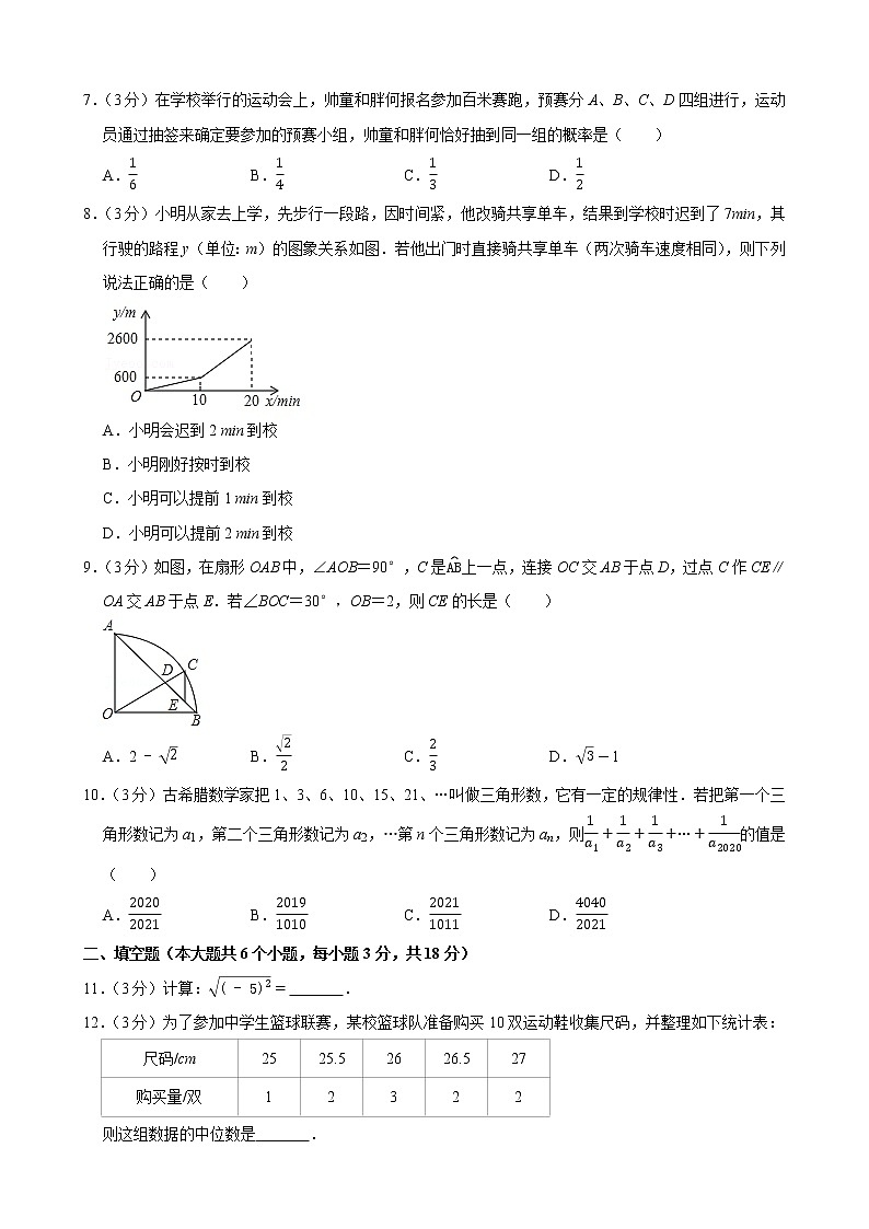 2020年湖北省武汉市九年级五月调考数学试卷第2页