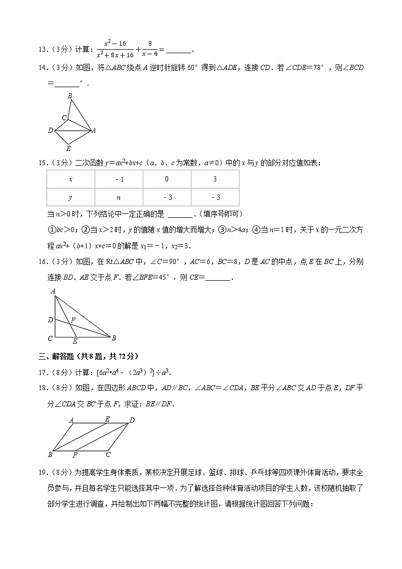 2020年湖北省武汉市九年级五月调考数学试卷第3页