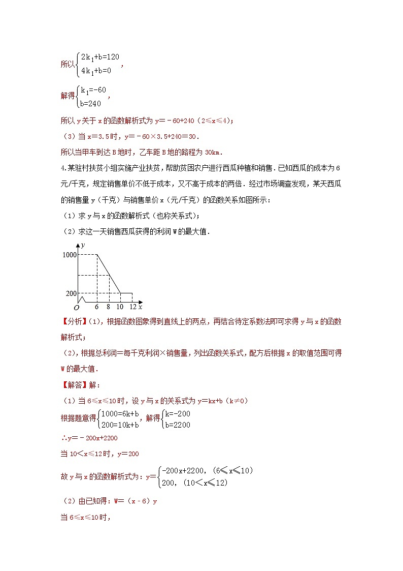 (全国通用)2022年中考数学命题点及重难题型分类突破练 类型三 与实际问题结合的函数性质探究(解析版)第3页