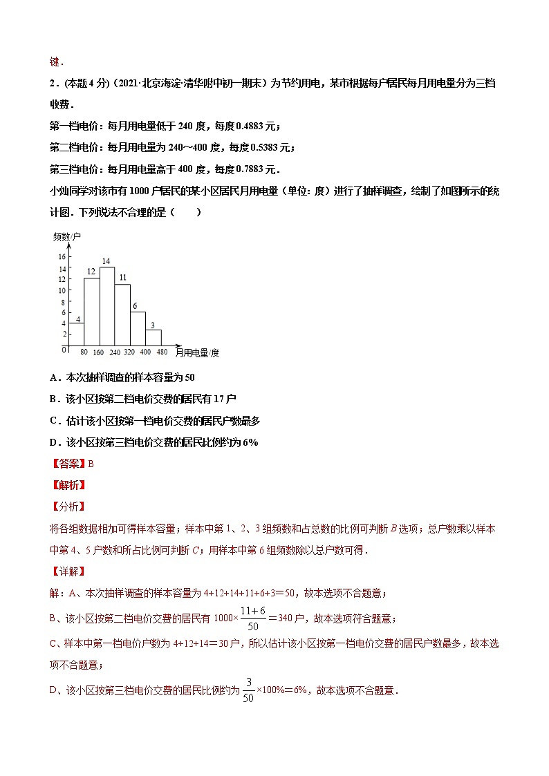 专题20 统计图信息获取(专题强化-提高)解析版第2页