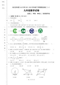 22年哈163中学中考模拟数学测试（1）（含答案）