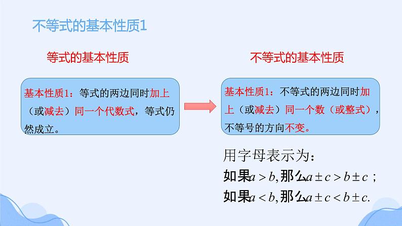 北师大版八年级数学下册 2.2 不等式的基本性质(1)(课件)第6页