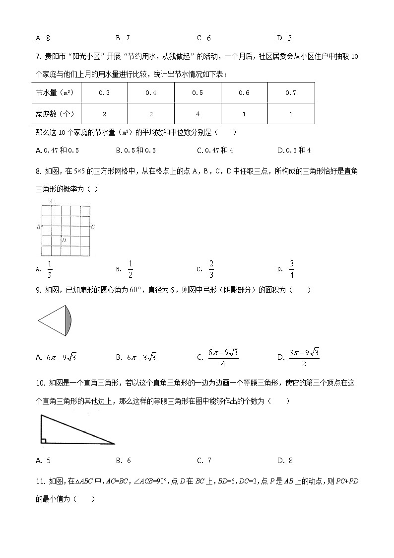 精品解析:2020年山东省泰安市泰山区九年级中考二模数学试题(原卷版)第2页