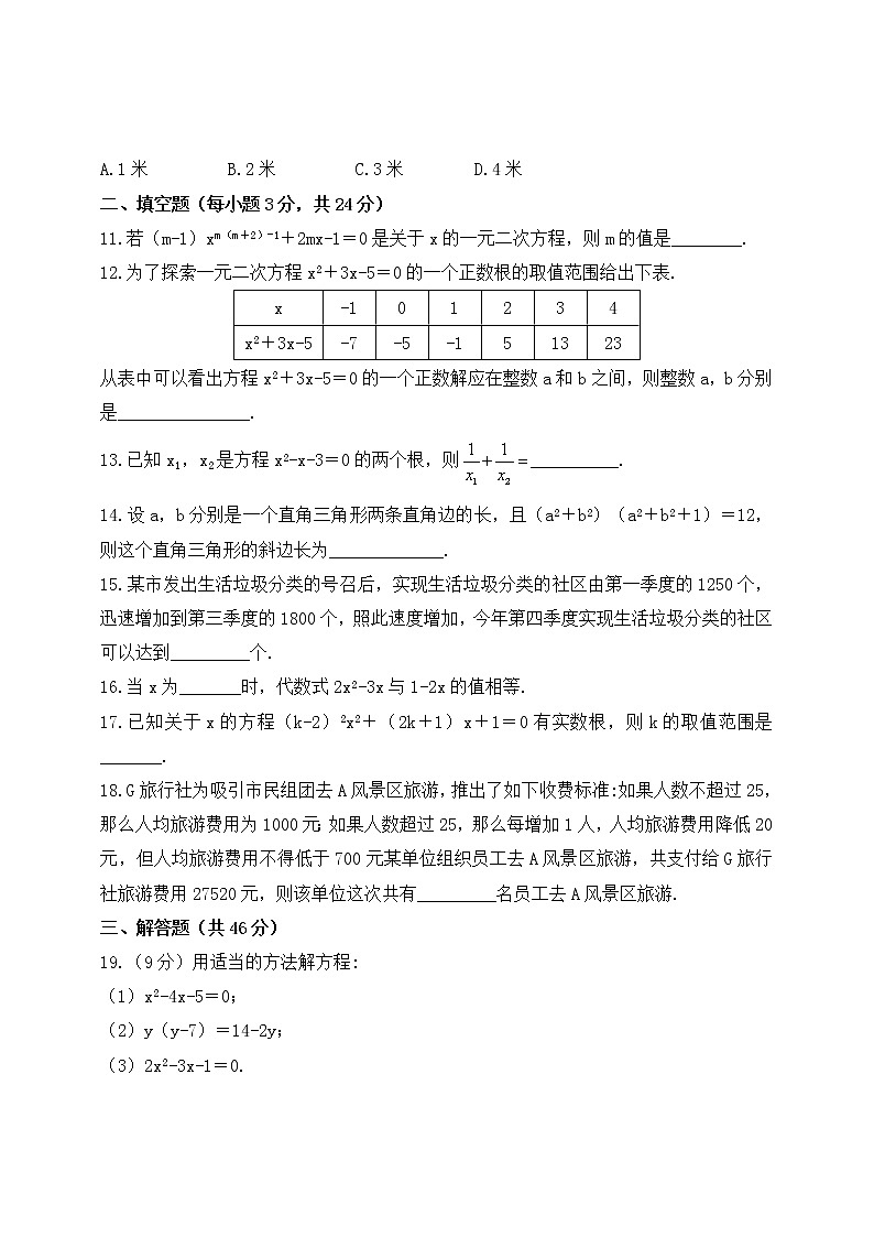 第八章 一元二次方程单元检测题(含答案)02
