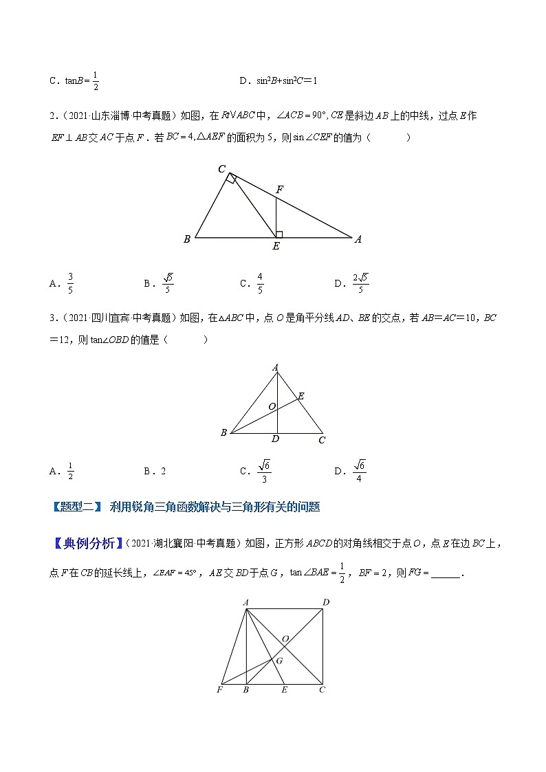 专题06 锐角三角函数与解三角形(学生版)第3页