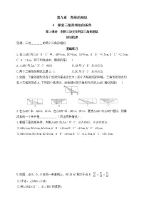 初中4 探索三角形相似的条件同步测试题