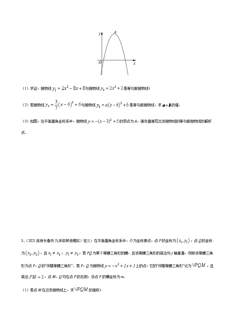 专题17 新定义型二次函数问题(原卷版)-备战2022年中考数学复习重难点与压轴题型专项训练第2页
