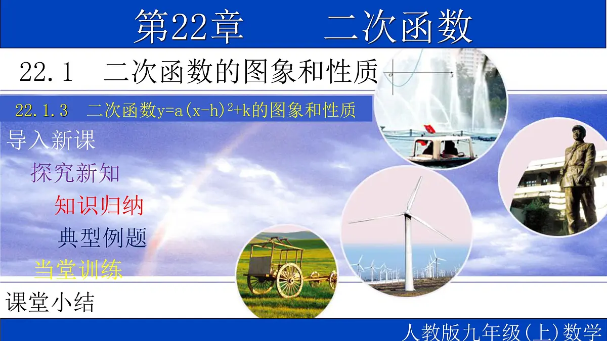 22.1.3 二次函数y=a(x-h)²+k的图象和性质-2021-2022学年九年级数学上册教学课件(人教版)第1页