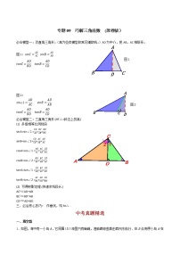 專題09 巧解三角函數(shù)-2022年決勝中考數(shù)學(xué)考前搶分沖刺（全國通用）