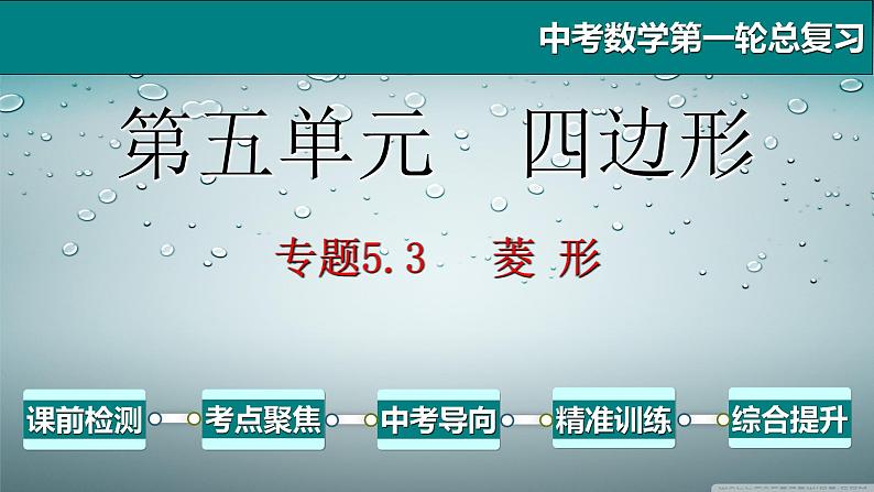 专题5.3 菱形-2021年中考数学第一轮总复习课件(全国通用)第1页